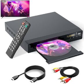 مشغل DVD ، HDMI region free DVD Free for Smart TV ، upscaling 1080 بكسل ، إدخال USB ، كابل الإخراج HDMI/RCA ، ذاكرة نقطة التوقف ، PAL/NTSC المدمجة ، مشغلات الأقراص المضغوطة للمنزل in Saudi Arabia