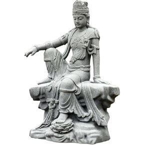 livelyfish Aquarium Buddha Statue Guanyin Buddha Sandstone Sculpture for Zen Garden Fish Tank Home Decor (M) in Kuwait