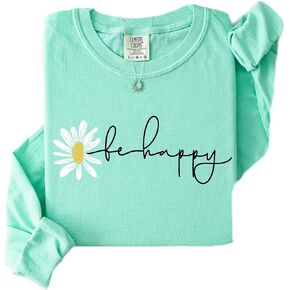 تي شيرت لطيف بأكمام طويلة مطبوع عليه Happy Spring Edition تي شيرت للنساء من نوع Bee Kind in Kuwait