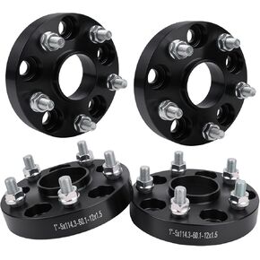 4Pcs 1 inch Hubcentric Wheel Spacers PCD 5x4.5 inch Center Bore 60.1mm with M12x1.5 Studs for Avalon/Camry/Highlander/ RAV4/ Sienna/Solara/Tacoma, ES250/ ES300/ GS300/ GS350, TC/XB in Saudi Arabia