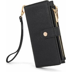 Montana West Women's Wristlet Wallets, Card Cases & Money Organizers Large Phone Wristlet Wallets for Women Minimalist Credit Card Clutch Wallet Ladies Female with Double Zipper Purses and ID Window in Kuwait
