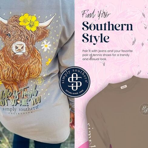 Simply Southern Women's Relaxed-Fit Short Sleeve T-Shirt | Sunkissed | Preppy and Stylish Women’s T-Shirt, X-Large in Saudi Arabia