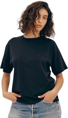 Organic Basics Women's True Boxy Cotton Short Sleeve Tee in Kuwait