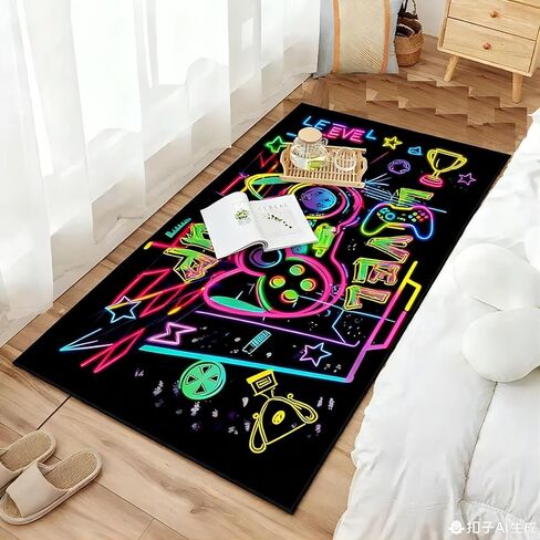Gaming Rug for Boys Room, 31×47inch Game Room Rug Decor Accessories Non-Slip 3D Printed Cool Gaming Area Rug for Playroom Bedroom Living Room in Saudi Arabia