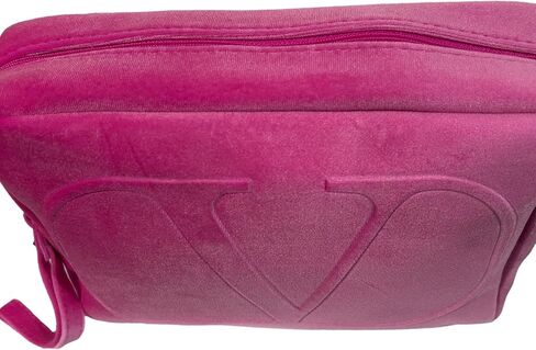 Valentino Pink Dopp Case Trousse Large Zip Makeup Cosmetic Clutch Wristlet Pouch Approx 9L x 6H x 2W (8719) in Kuwait