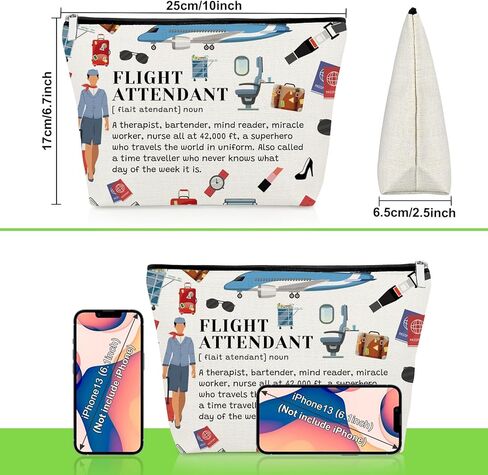 هدايا مضيفات الطيران حقيبة ماكياج هدية تقدير لمضيفة جوية الطيار حقيبة مستحضرات التجميل هدايا مضيفة طيران للنساء هدية عيد ميلاد التخرج لمضيفة الطيران حقيبة ماكياج الطيران in Kuwait