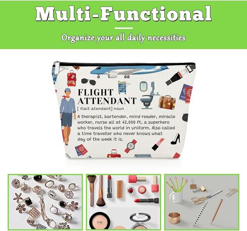 هدايا مضيفات الطيران حقيبة ماكياج هدية تقدير لمضيفة جوية الطيار حقيبة مستحضرات التجميل هدايا مضيفة طيران للنساء هدية عيد ميلاد التخرج لمضيفة الطيران حقيبة ماكياج الطيران in Kuwait