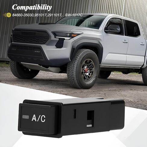 Car A/C Air Conditioner Button Switch, SW-1017C 12V Vehicle Air Conditioner Push Button, OEM# 84660-35030 2911017 Automotive Replacement Accessories, Compatible with T100 Hilux in Kuwait