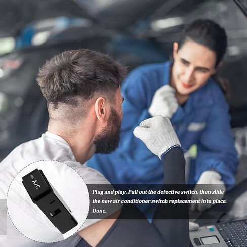 Car A/C Air Conditioner Button Switch, SW-1017C 12V Vehicle Air Conditioner Push Button, OEM# 84660-35030 2911017 Automotive Replacement Accessories, Compatible with T100 Hilux in Kuwait