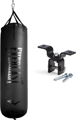 Everlast Elite 2 Nevatear Heavy Punching Bag Home Gym Equipment with Dual Hanging Strap and Swivel Mount for Boxing and Martial Arts Training, Black in Kuwait