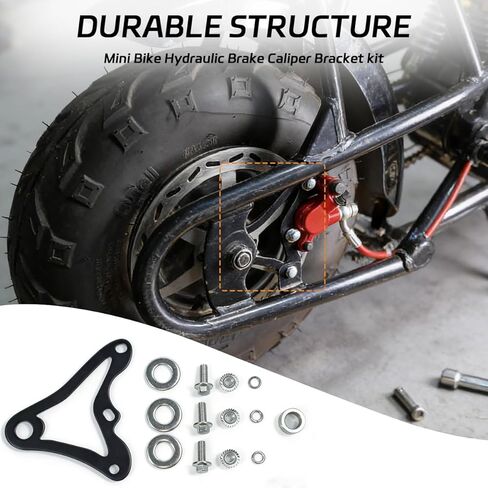 طقم دعامة فرجار فرامل الدراجة الصغيرة متوافق مع RB100 RT100 Monster Moto MMB80 GMB100، مجموعة لوحة محول تركيب فرامل الدراجة الصغيرة الهيدروليكية من كولمان in Kuwait