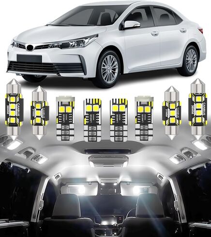 استبدال ضوء LED داخلي للسيارة BMT xms لسيارة Toyota Corolla 2003-2018,6000K حزمة لمبات الإضاءة الداخلية فائقة السطوع، 6 قطع in Saudi Arabia