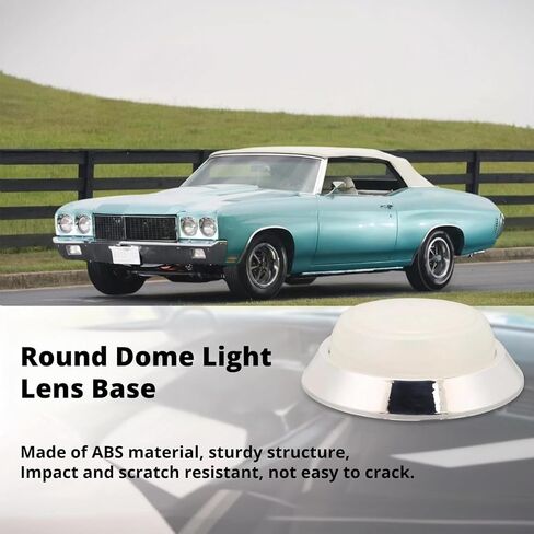 Round Dome Light Base and Lens 8732777 for Chevy Nova 1971-1979 for Chevy 1971-1981 for Chevy 1970-1981, Round Dome Lens Base Kit Replacement in Saudi Arabia