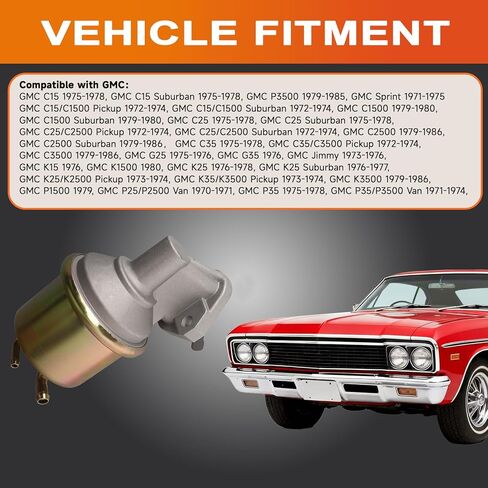 M6628 Mechanical Fuel Pump System Automotive Replacement Compatible with Chevrolet, GMC Models in Kuwait