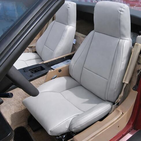 Iggee Chevy Corvette C4 Standard(Base) 1984-1993 Black/RED Artificial Leather Custom Made Original fit seat Covers (Black) in Saudi Arabia