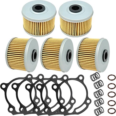 5 عبوات من فلتر الزيت وحشية الغطاء والينابيع المتوافقة مع CBR250R CRF250L CRF250RL CRF250RLA CRF300L CBR300R CB300F CMX300 CBF300N CBF300NA #15410-KYJ-902 in Saudi Arabia