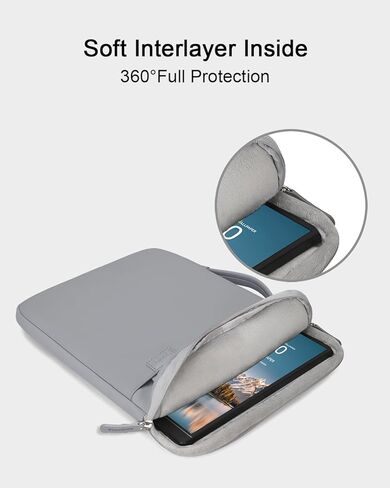 Portable Monitor Case 15.6 16.1 inch, PU Leather Carrying Case for Most 15.6-16.1 inch Portable Display Monitors, Water Resistant Laptop Display Bag with Front Pocket, (Gray) in Saudi Arabia
