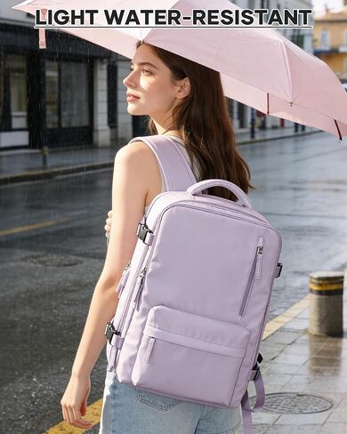 حقيبة ظهر WONHOX بختم فراغ للسفر مع مضخة هواء مضغوطة، حقيبة نهارية تحمل على متن الطائرة، معتمدة من Vacpack، حقائب كمبيوتر محمول موفرة للمساحة، تخزين مع نظام فراغ، حقيبة سفر للنساء والرجال باللون الأرجواني in Kuwait