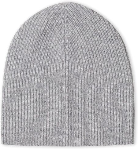 Style Republic Men’s Ribbed Beanie, 100% Cashmere, Soft & Stretchy, Warm Hat for Winter (Light Gray) in Saudi Arabia