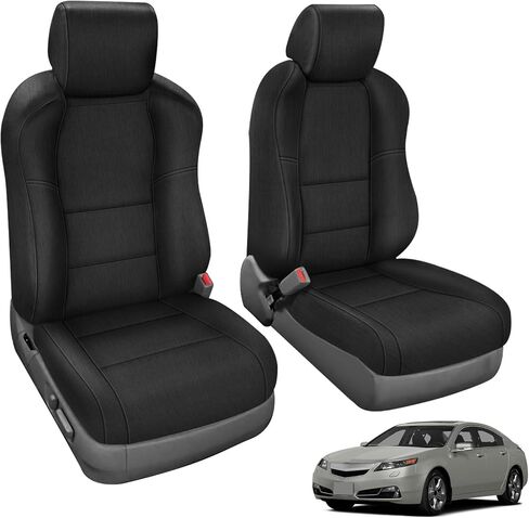 Front Seat Covers Compatible with 2004-2008 Acura TL, Heavy Duty Cationic Linen Fabric Seat Protector in Kuwait