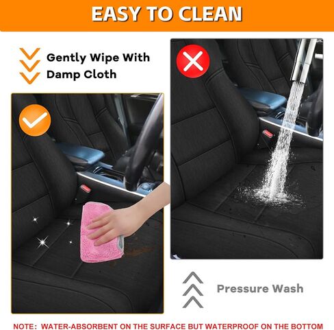 Front Seat Covers Compatible with 2004-2008 Acura TL, Heavy Duty Cationic Linen Fabric Seat Protector in Kuwait