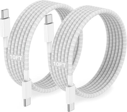 Car Carplay Cable for Apple iPhone 16 Pro Max/16 Plus/15 Pro/15, 2Pack 6ft USB A to USB C Carplay Charger Cable Cord for iPad Pro 12.9/11 inch/iPad Air 5th/iPad Mini 6th Gen iPad Type C Charging Cable in Kuwait