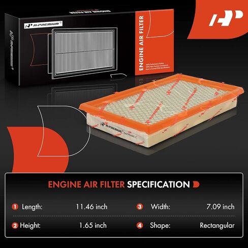 A-Premium 2-PC Engine Air Filter Compatible with Chevrolet Malibu 2006-2008 & Pontiac G6 2005-2010, 2.4L 3.5L 3.9L in Saudi Arabia
