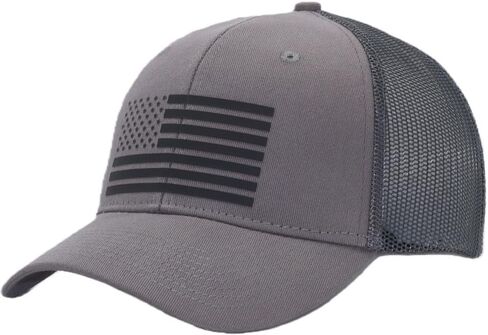 American Flag Trucker Hats, Patriotic Baseball Cap for Men, Adjustable Breathable Mesh Snapback, Fits OSFM & XXL Head in Saudi Arabia
