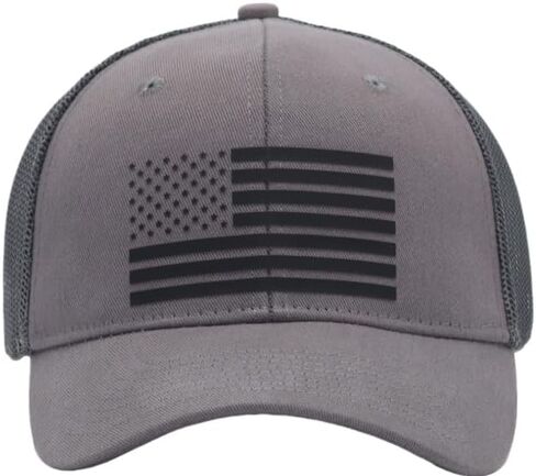 American Flag Trucker Hats, Patriotic Baseball Cap for Men, Adjustable Breathable Mesh Snapback, Fits OSFM & XXL Head in Saudi Arabia