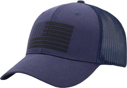 قبعات سائقي الشاحنات ذات العلم الأمريكي، قبعة بيسبول وطنية للرجال، شبكة قابلة للتعديل قابلة للتنفس، تناسب رأس OSFM وXXL in Kuwait