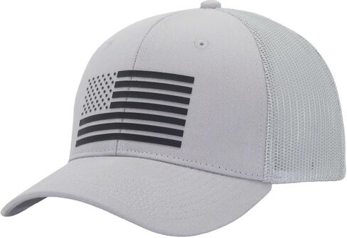 American Flag Trucker Hats, Patriotic Baseball Cap for Men, Adjustable Breathable Mesh Snapback, Fits OSFM & XXL Head in Saudi Arabia