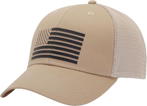 American Flag Trucker Hats, Patriotic Baseball Cap for Men, Adjustable Breathable Mesh Snapback, Fits OSFM & XXL Head in Saudi Arabia