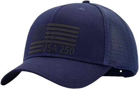 American Flag Trucker Hats, Patriotic Baseball Cap for Men, Adjustable Breathable Mesh Snapback, Fits OSFM & XXL Head in Saudi Arabia