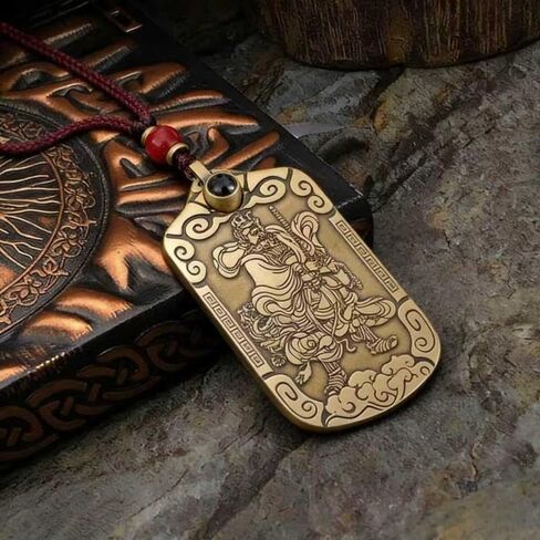 Feng Shui Brass Fortune Amulet Keychain & Necklace, Money-Attracting Purse Charms, Lucky Wealth Pendant in Saudi Arabia