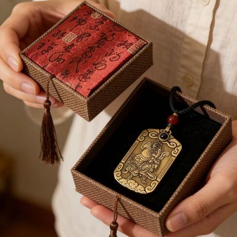 Feng Shui Brass Fortune Amulet Keychain & Necklace, Money-Attracting Purse Charms, Lucky Wealth Pendant in Saudi Arabia