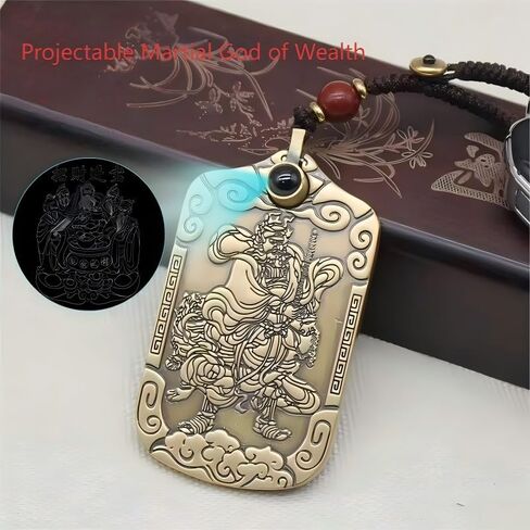 Feng Shui Brass Fortune Amulet Keychain & Necklace, Money-Attracting Purse Charms, Lucky Wealth Pendant in Saudi Arabia