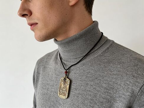 Feng Shui Brass Fortune Amulet Keychain & Necklace, Money-Attracting Purse Charms, Lucky Wealth Pendant in Saudi Arabia
