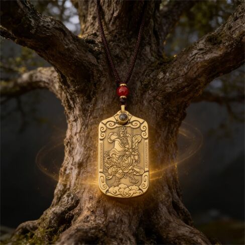 Feng Shui Brass Fortune Amulet Keychain & Necklace, Money-Attracting Purse Charms, Lucky Wealth Pendant in Saudi Arabia