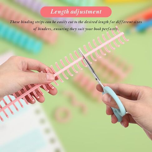 12 Pcs Plastic Comb Binding Spines 30 Rings Click Spiral Coils 6 Assorted Colors for Student Teacher Office Workers Planners Scrapbooking Reports Presentations Setup in Kuwait