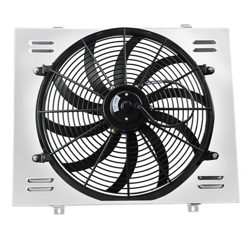 CU571 Aluminum Radiator Shroud Fan for Chevy Nova Chevelle Camaro Caprice El Camino Impala for Pontiac Firebird/Oldsmobile Cutlass/Buick Regal Electric Fan 1x16 Fan Thermostat Relay Kit in Kuwait