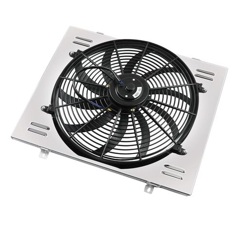 CU571 Aluminum Radiator Shroud Fan for Chevy Nova Chevelle Camaro Caprice El Camino Impala for Pontiac Firebird/Oldsmobile Cutlass/Buick Regal Electric Fan 1x16 Fan Thermostat Relay Kit in Kuwait