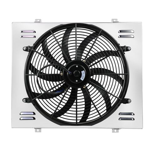 CU571 Aluminum Radiator Shroud Fan for Chevy Nova Chevelle Camaro Caprice El Camino Impala for Pontiac Firebird/Oldsmobile Cutlass/Buick Regal Electric Fan 1x16 Fan Thermostat Relay Kit in Kuwait