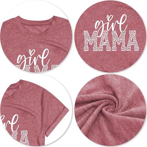 Mama Shirts for Women Girl Mama Shirt Mom T Shirt Casual Graphic Tees Short Sleeve Tops in Saudi Arabia