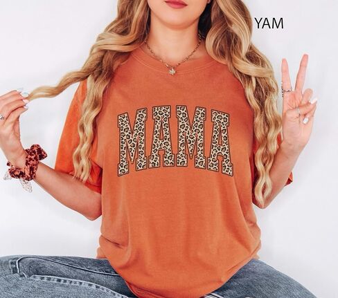 Mama Comfort Colors Shirt, Mama Graphic T-Shirt, Mom Life Tee, Soft Washed Cotton Mama Shirt, Motherhood Gift for Moms, Trendy Unisex Mama Tee Multicolor in Saudi Arabia