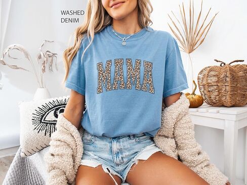 Mama Comfort Colors Shirt, Mama Graphic T-Shirt, Mom Life Tee, Soft Washed Cotton Mama Shirt, Motherhood Gift for Moms, Trendy Unisex Mama Tee Multicolor in Saudi Arabia