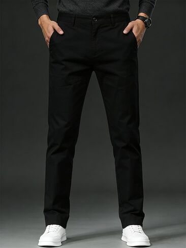 Men's Casual Pants Straight-Leg Trousers for Daily Wear Work and Leisure Outfits in Saudi Arabia