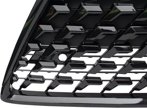 Front Bumper Grille Grill with Black Trim & License Panel Plate Compatible with 2014-2022 GX460 Mesh Bumper Cover Gloss Black ABS Plastic in Kuwait