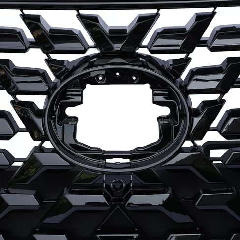 Front Bumper Grille Grill with Black Trim & License Panel Plate Compatible with 2014-2022 GX460 Mesh Bumper Cover Gloss Black ABS Plastic in Kuwait