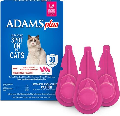 ADAMS Plus Flea & Tick Spot On for Cats 5 lbs and Over in Kuwait
