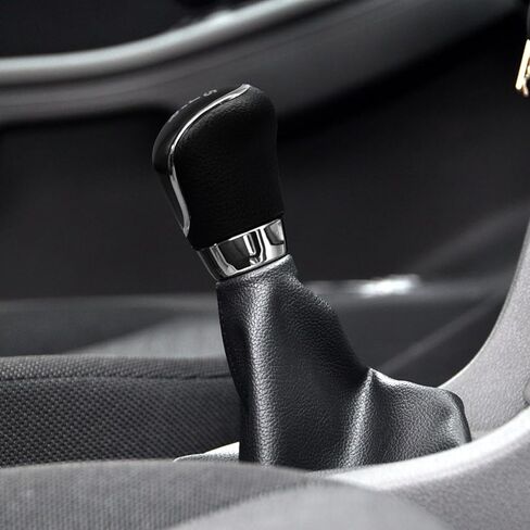 مقبض ناقل الحركة رامويل متوافق مع Ford Fiesta MK7، Focus MK2 FL، Focus MK3، C-Max، S-Max، Mondeo MK4، Kuga 5 مقبض تحويل عصا يدوي، مقبض تبديل رأس بديل (أسود) in Kuwait